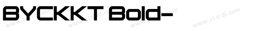 BYCKKT Bold字体转换